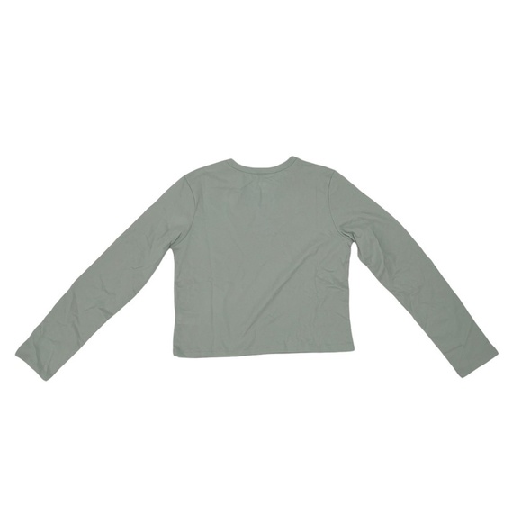 NWT Wild Fable Blue Long Sleeve Cropped Boxy T-Shirt Size X- Small Women's - Picture 3 of 8